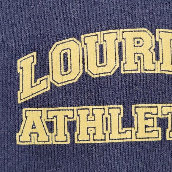 Vintage Lourdes Athletics Sweatshirt Women Medium 19x22 Crop - Picture 12 of 13